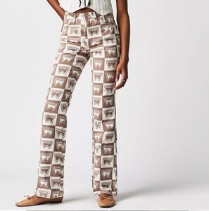 Wrangler Women's Boot Cut Jeans - Brown and White